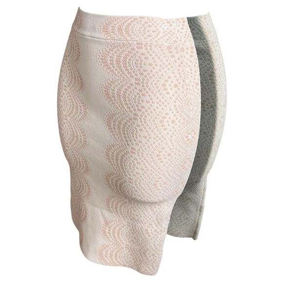 BCBG Max Azria Pavel Jaquard Skirt Stretch Knit Bodycon Size XXS - Picture 3 of 6